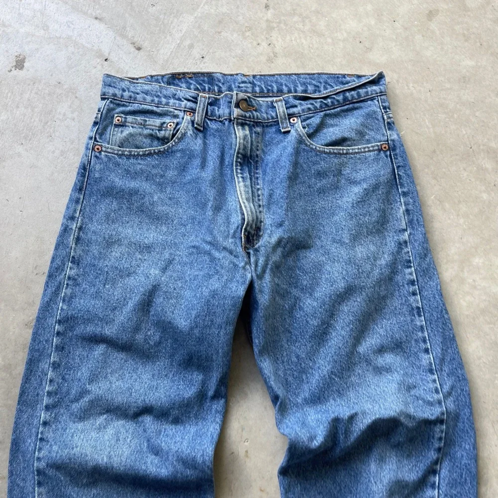 Vintage Levis 505 Regular Fit Jeans Mens 36x31 Blue Denim Made in USA 0290